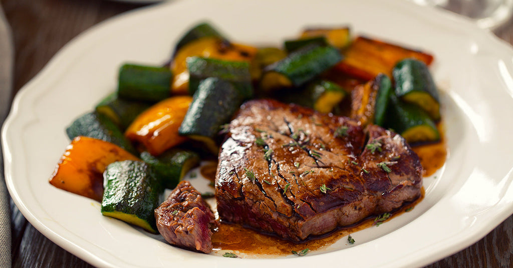 Filet of Beef with Sautéed Vegetables