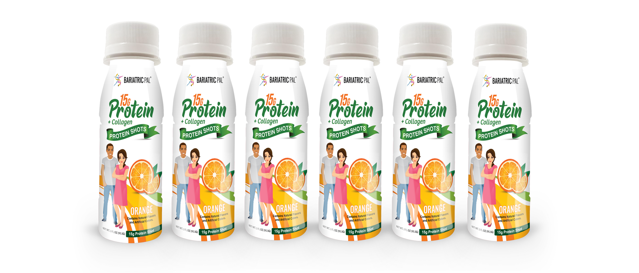BariatricPal 15g Whey & Collagen Complete Protein Shots - Orange