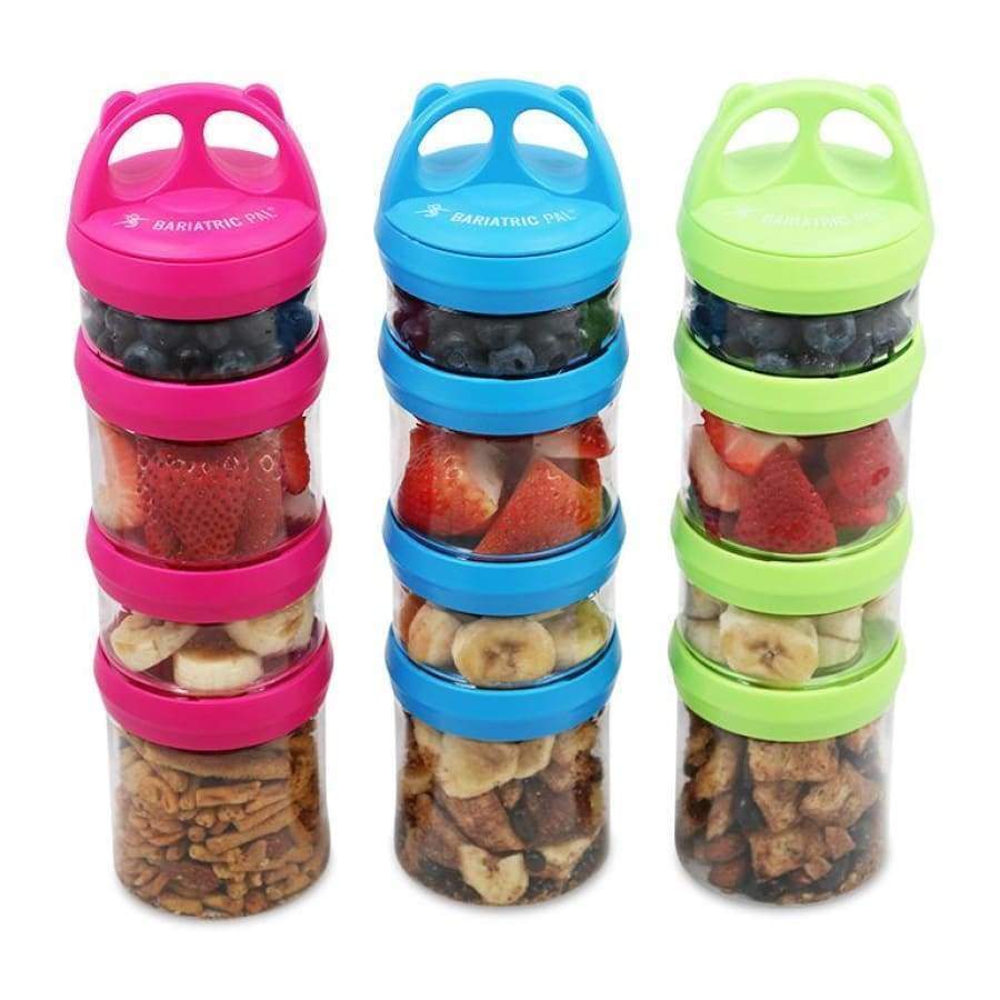 Storage Container For Snacks 4 Compartment Twist Lock, Stackable, Leak-Proof, Food Storage, Snack J ...