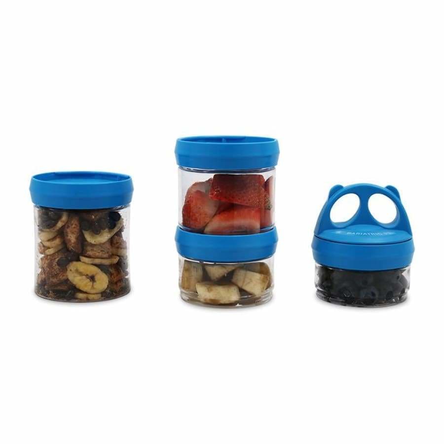 Food Storage Jars SELEWARE Stackable Snack Jars - 4-Piece Twist Lock ...
