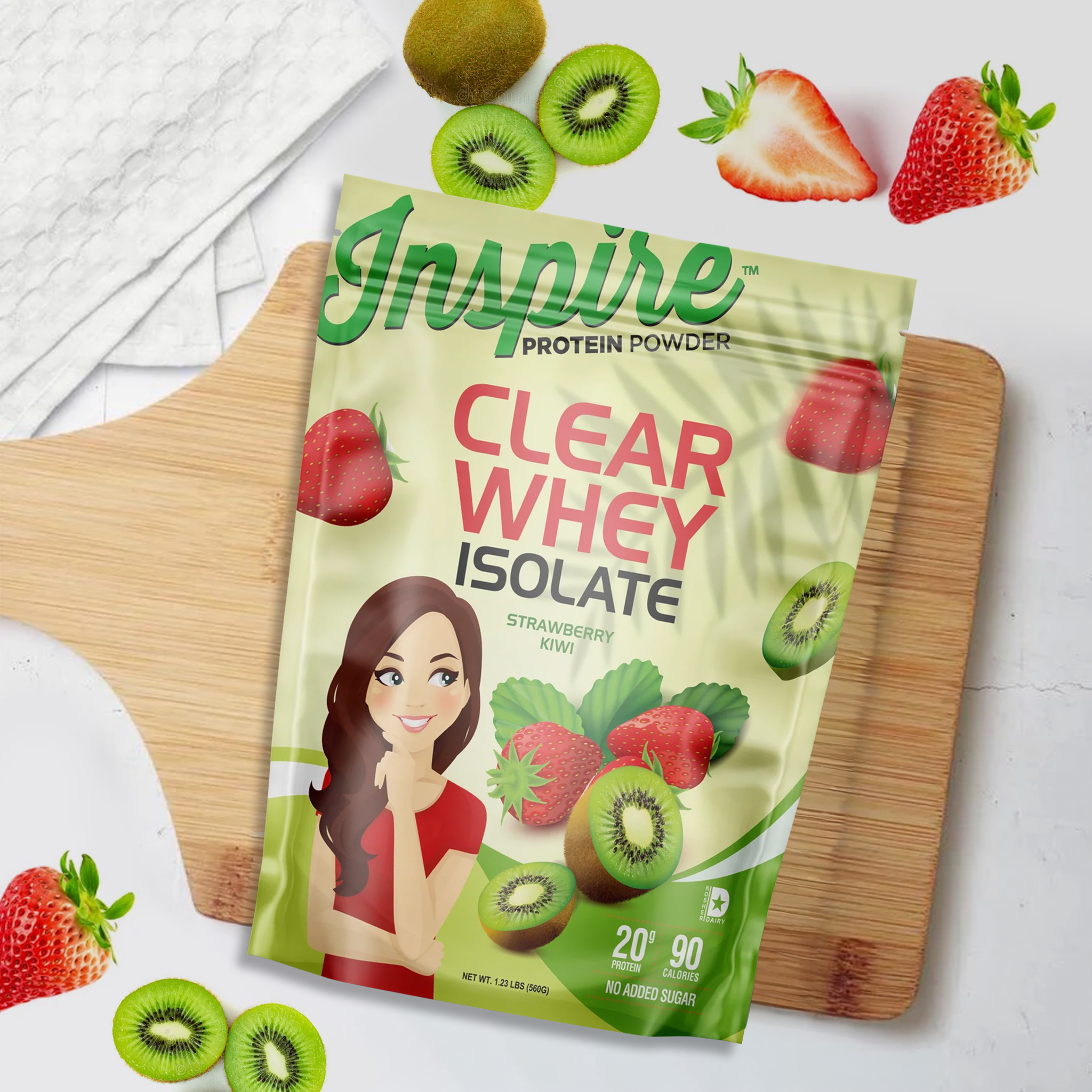 Inspire Clear Whey Protein Powder by Bariatric Eating - Strawberry Kiw
