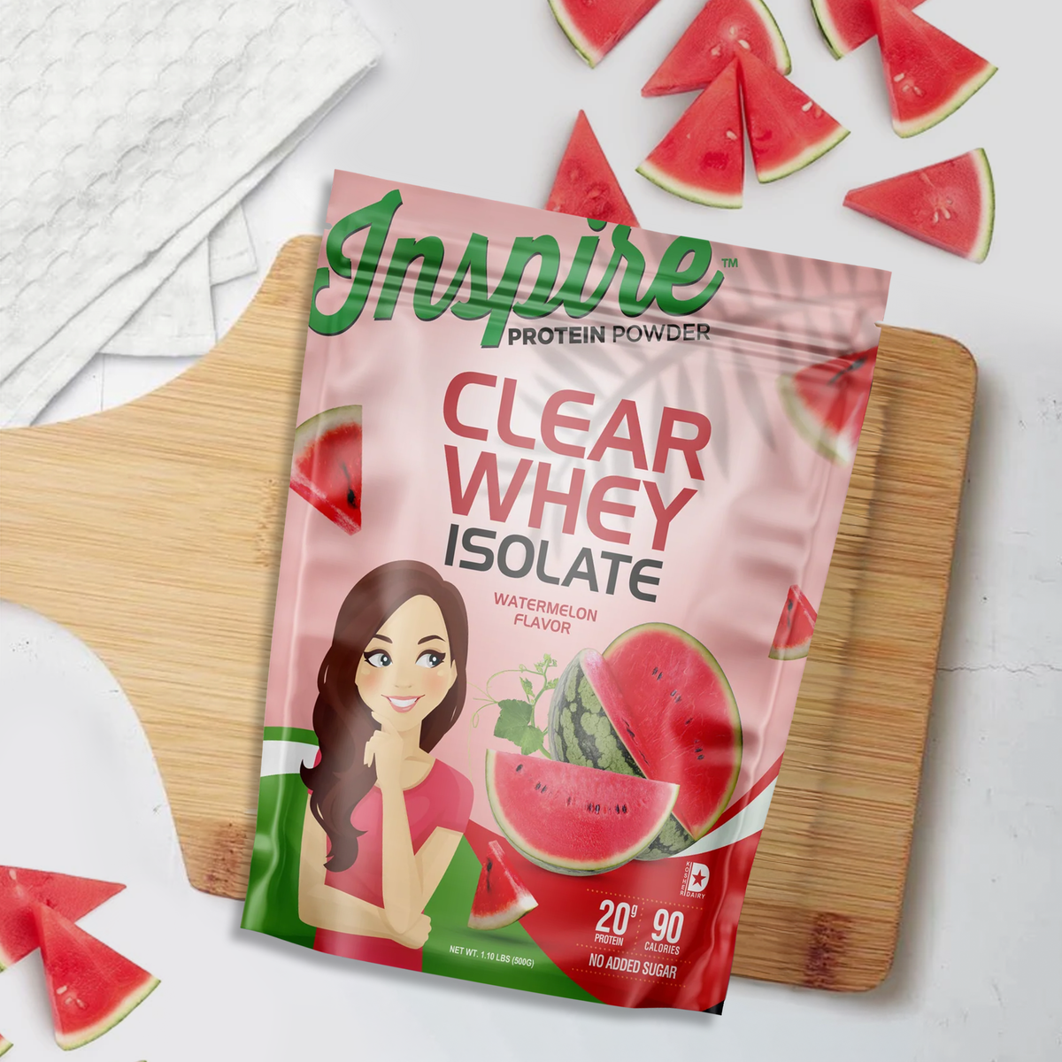 Eating Powder Inspire Clear Whey Protein Powder by Bariatric Eating - Watermelon