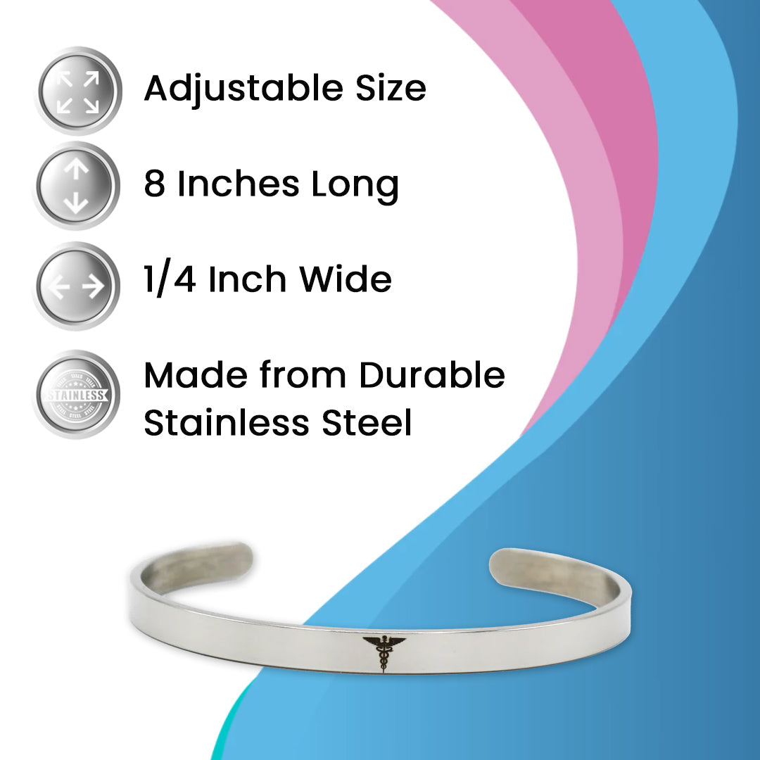 Gastric Surgery Medical Alert Bracelet Cuff by BariatricPal