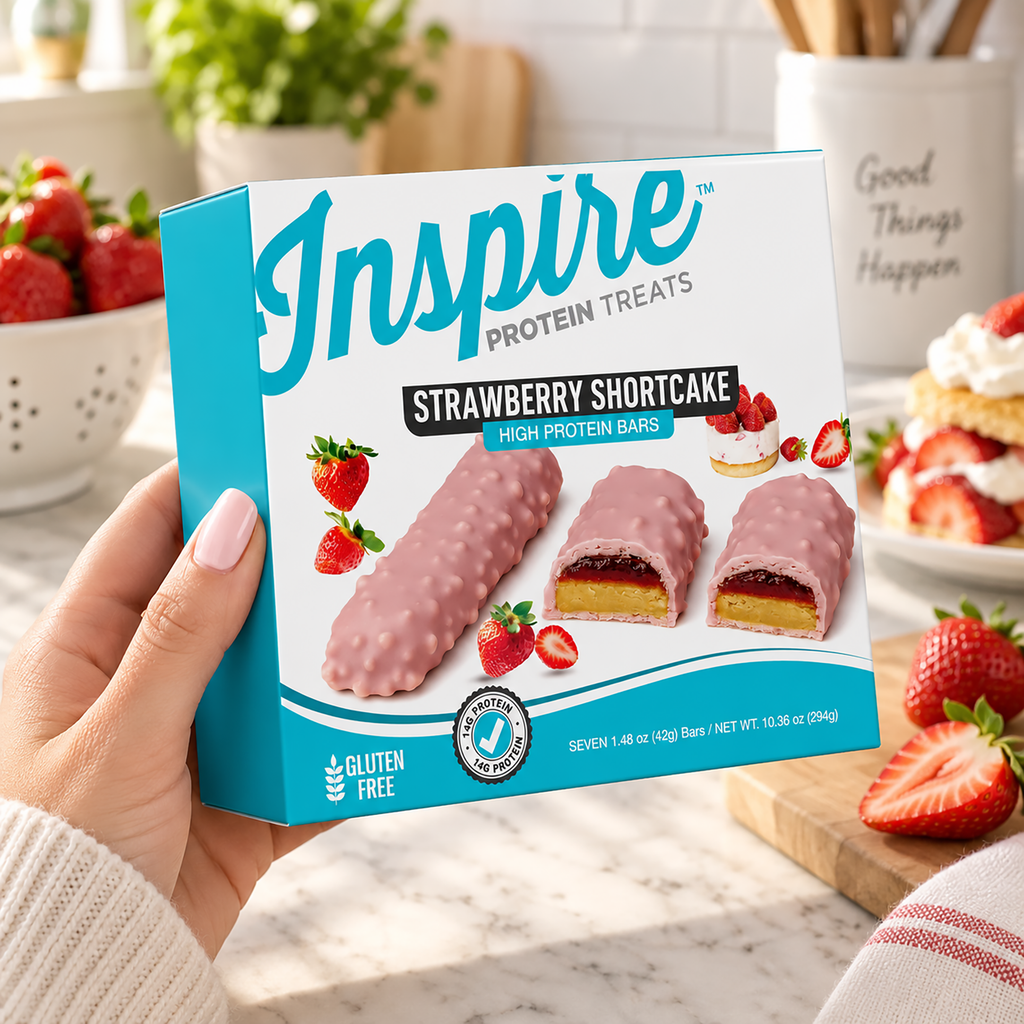 Inspire High Protein Bars by Bariatric Eating - Strawberry Shortcake