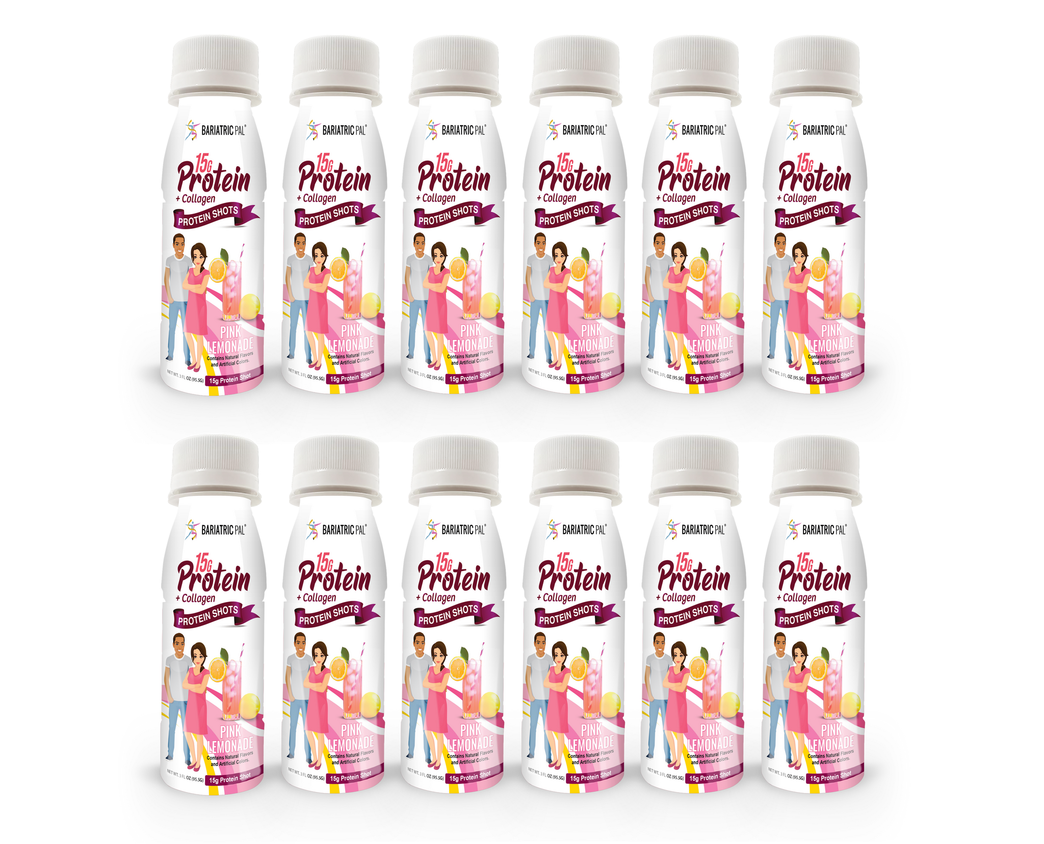 BariatricPal 15g Whey & Collagen Complete Protein Shots - Pink