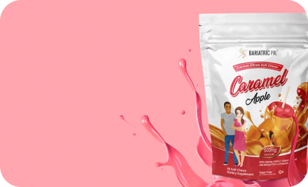 BariatricPal Sugar Free Calcium Citrate Soft Chews 500mg with Probiotics – Caramel Apple Flavor