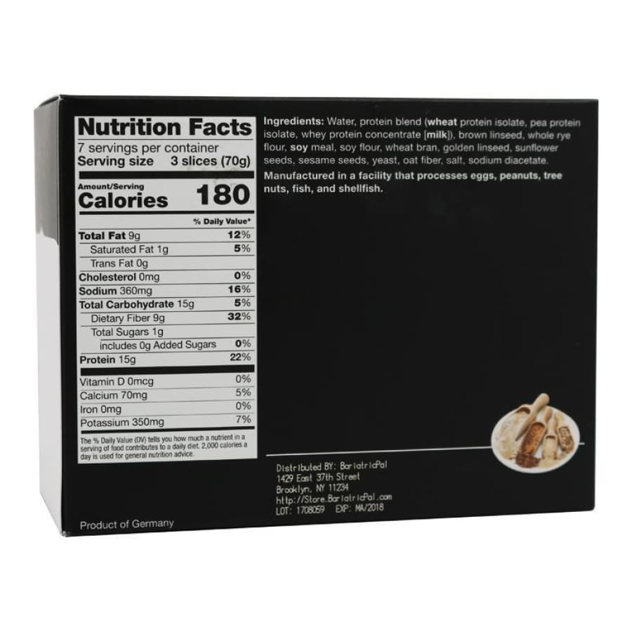 BariatricPal Low-Carb High Protein Brown Bread - High-quality Protein Bread by BariatricPal at BariatricPal Store