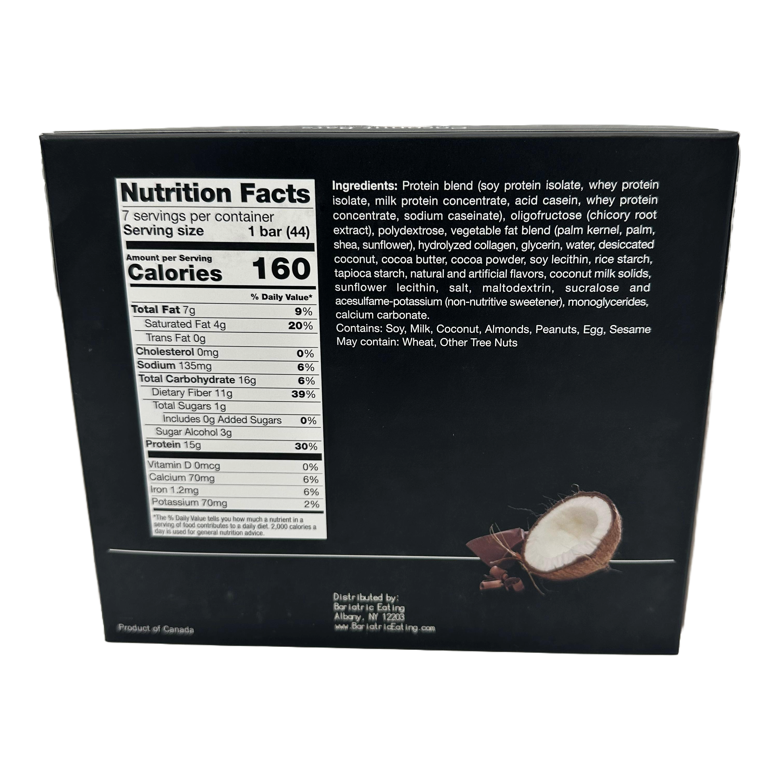 Fast Protein Bar Inspire 15g Protein & Fiber Bars by Bariatric Eating - Coconut Crunch